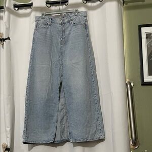 Lucky Brand Light Blue Denim Maxi Skirt